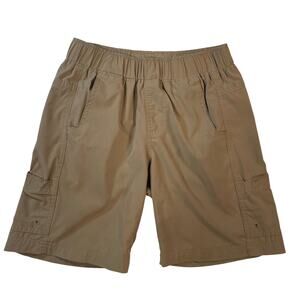 Magellan Fish Gear Tan Fishing Shorts Youth Size 8 Elastic Waist Cargo